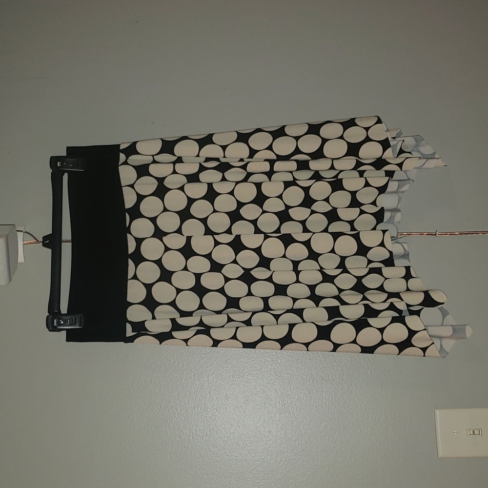 Black and white large polka dot skirt